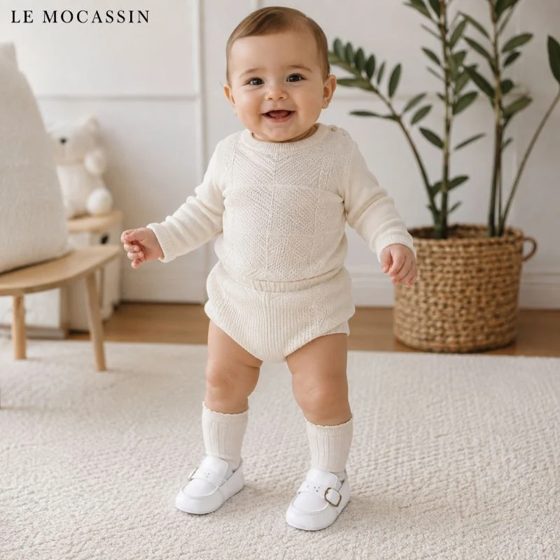 Mocassins Souples Ouverts Pour Bébé Fille