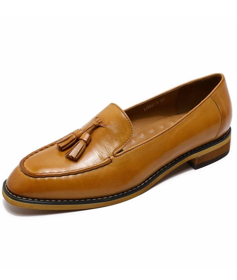 Mocassins Souples Et Élégants En Cuir Véritable Pour Femme