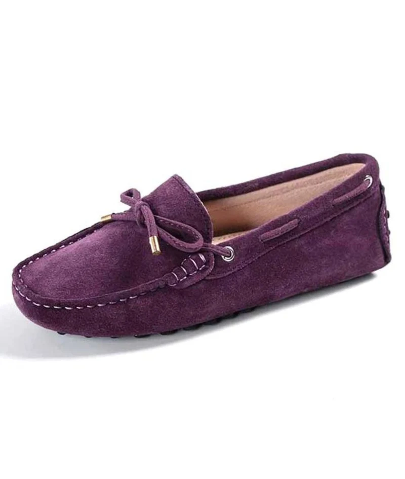 Mocassins Souples En Daim Pour Femmes