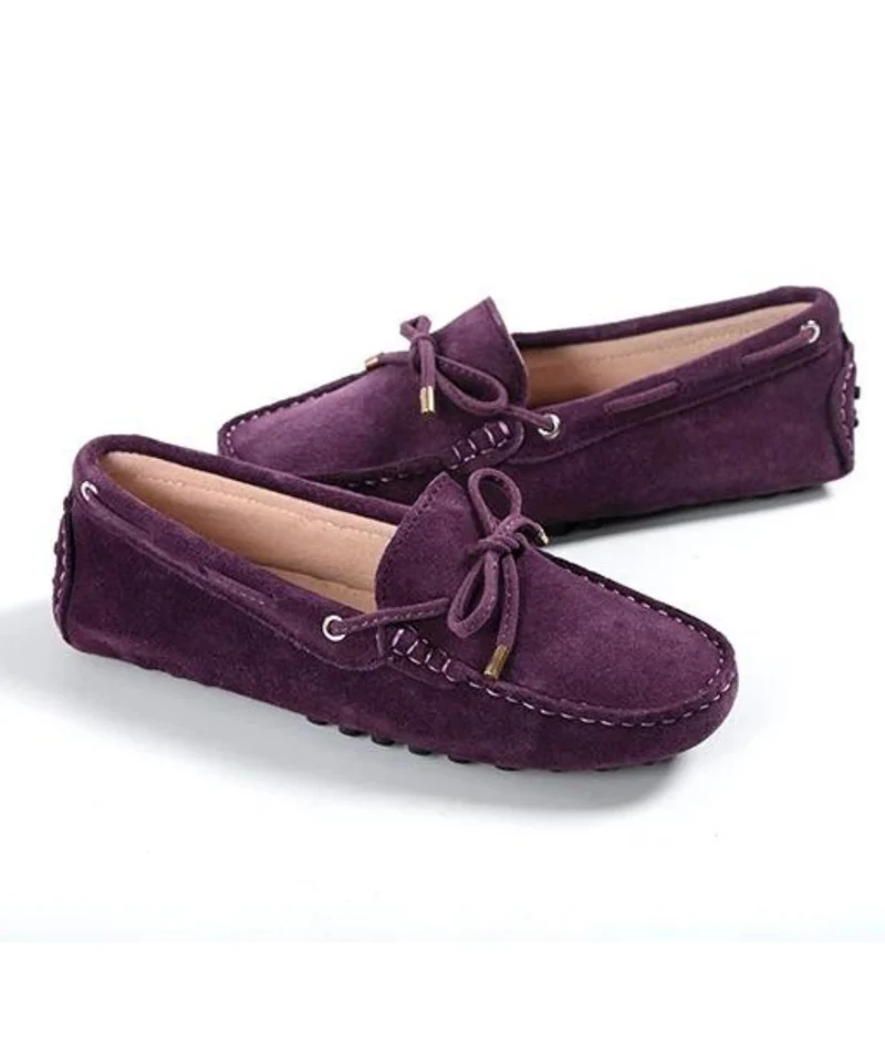 Mocassins Souples En Daim Pour Femmes