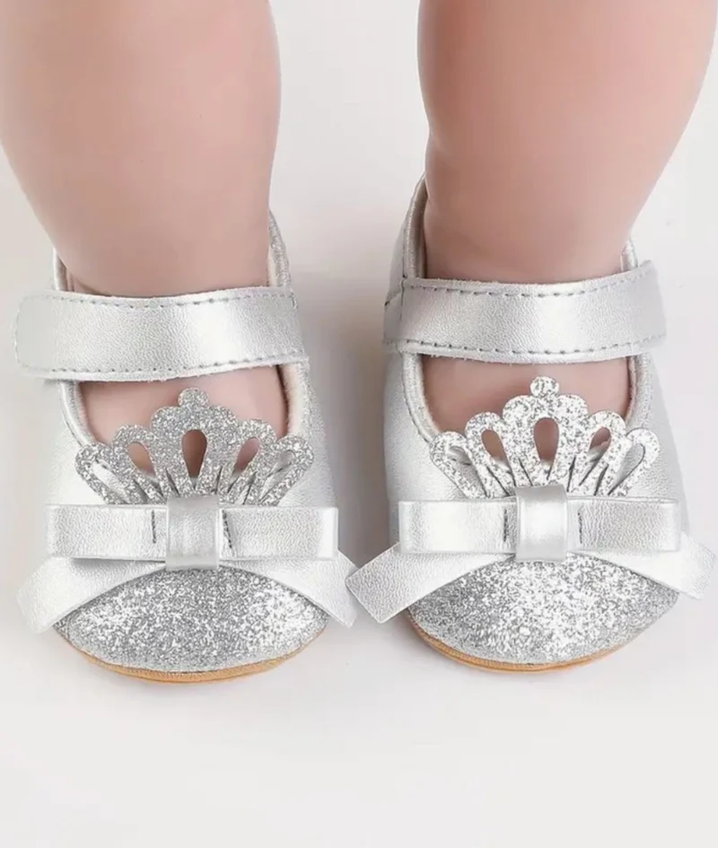 Mocassins Souples À Paillettes À Enfiler Pour Bébé Fille