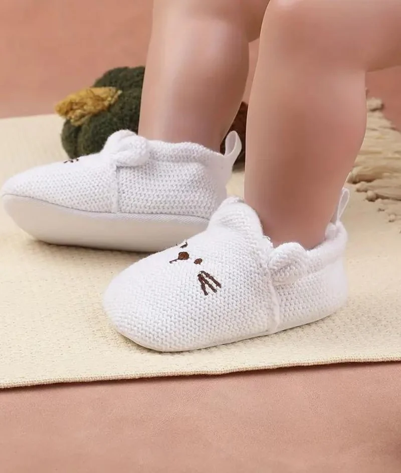 Mocassins Souples Avec Motif Chaton Pour Bébé Fille
