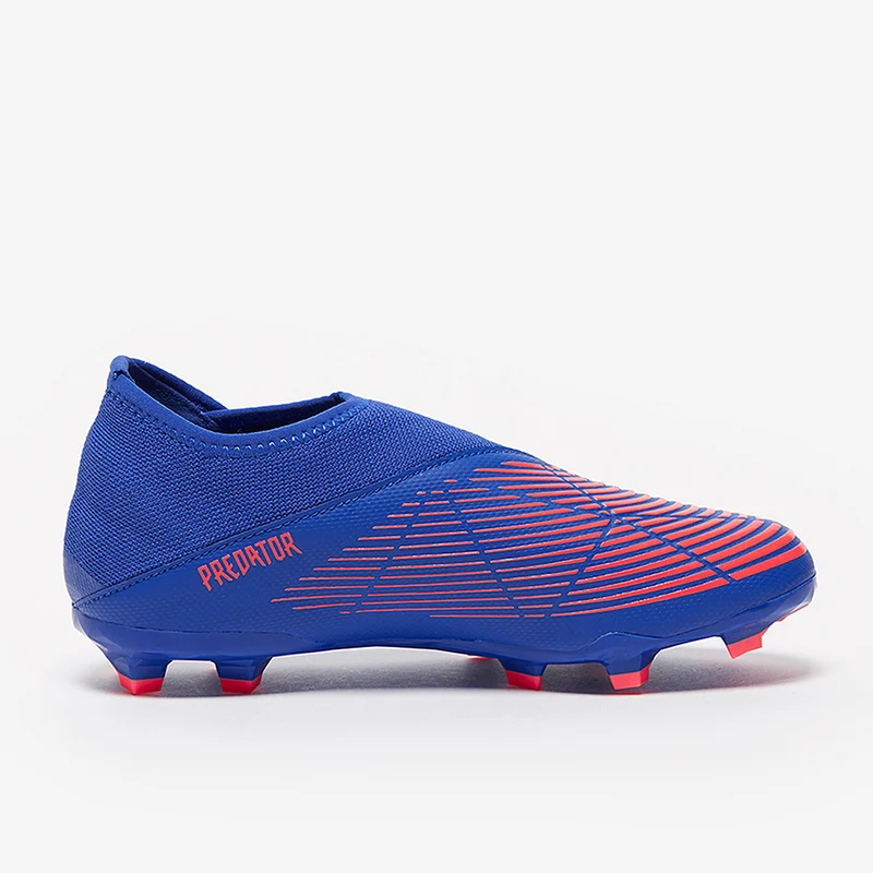 adidas Enfant Predator Edge.3 Laceless FG - Bleu Hi/Turbo/Bleu Hi