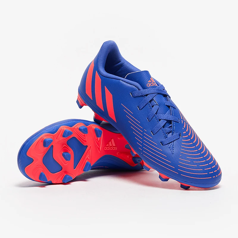 adidas Enfant Predator Edge.4 FxG - Bleu Hi/Turbo/Bleu Hi