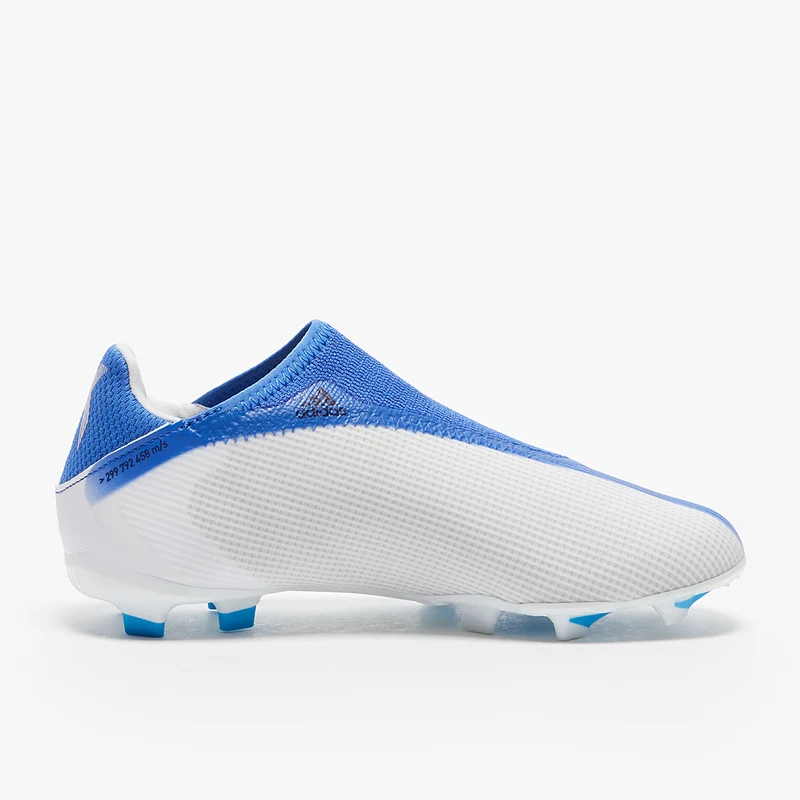 adidas Enfant X Speedflow.3 Laceless FG - Blanc/Indigo/Bleu Hi
