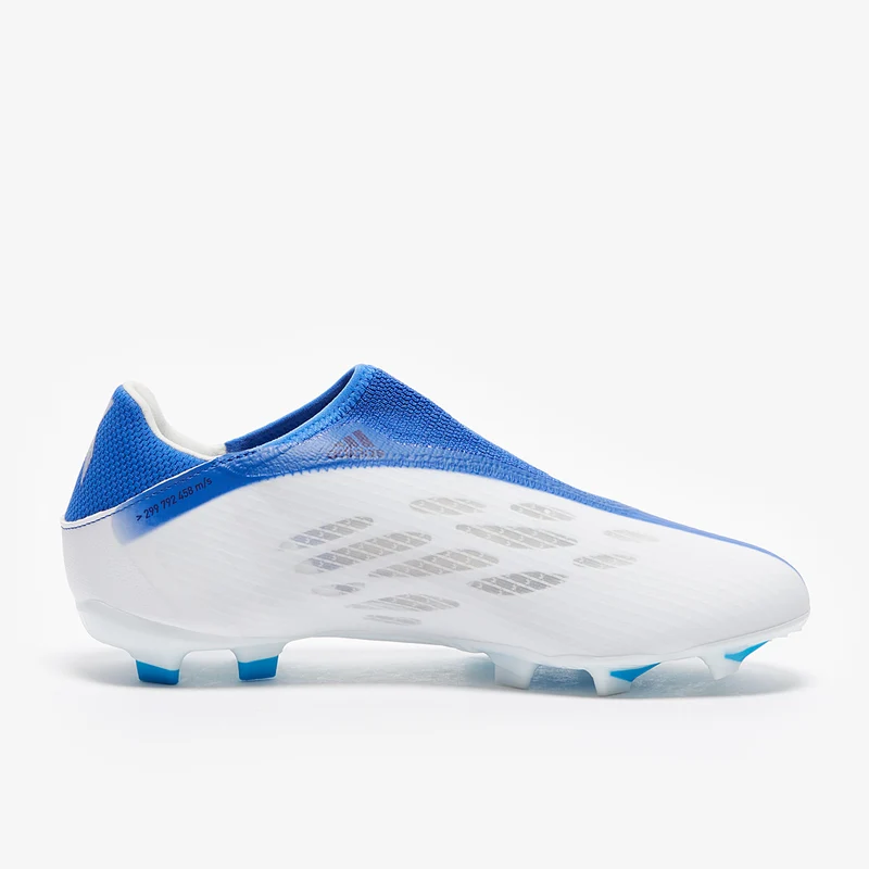 adidas X Speedflow.3 Laceless FG - Blanc/Indigo/Bleu Hi
